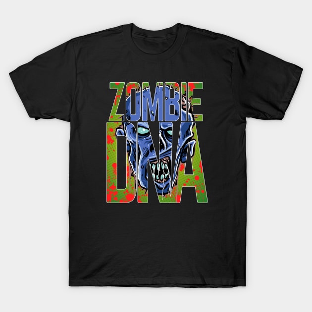 Zombie DNA Blood toxic waste Horror design T-Shirt by Hetsters Designs